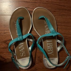 Sam & Libby Size 6.5 Turquoise Sandals